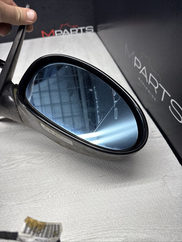 01-06 BMW E46 M3 Side View Door Mirrors Pair Jet Black *Paint Bubbling