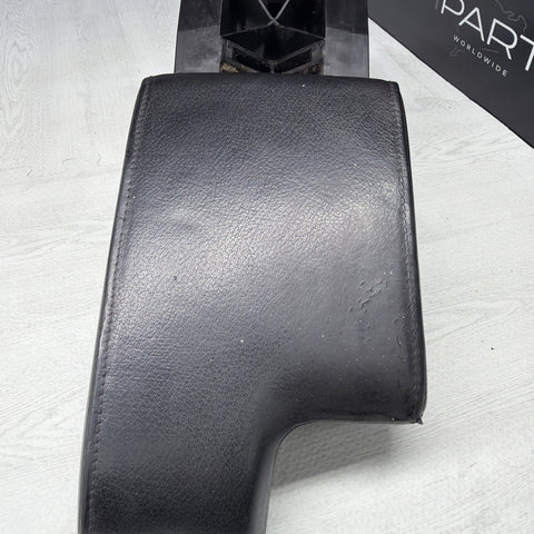 01-06 BMW E46 M3 Center Console Armrest Arm Rest Black Leather *Cracked Leather