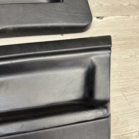 92-98 BMW E36 Sedan Front Interior Door Panel Card Pair Black Nappa OEM *Notes*