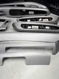 01-06 BMW E46 M3 Coupe Interior Armrests Trim Set Brushed Aluminum *Tab