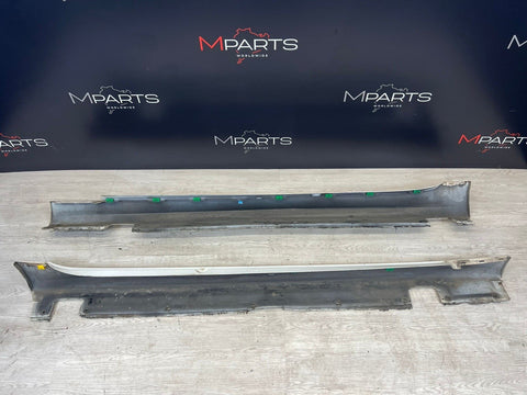 BMW 06-10 E60 M5 Side Skirts Rocker Panels Alpine White OEM 7896838