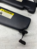 BMW E64 M6 Convertible OEM Sunvisors Sun Visors Black Leather Pair