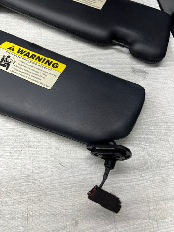 BMW E64 M6 Convertible OEM Sunvisors Sun Visors Black Leather Pair