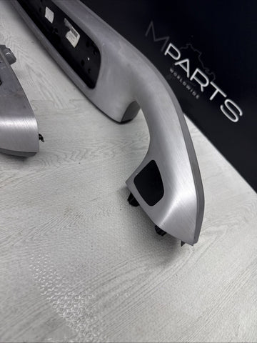 01-06 BMW E46 M3 Coupe Brushed Aluminum/Grey Door Trims Armrests Front & Rear