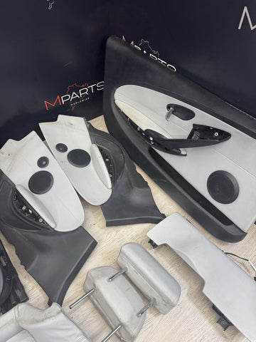 08-10 BMW E64 M6 Convertible Front Rear Door Cards Seat Pair Gray Grey OEM