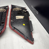 01-06 BMW E46 M3 Convertible Rear Left Right Door Cards Panels Trims Imola Red
