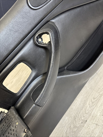 96-02 BMW Z3M Front Left Driver Door Card Panel Cover Trim Leather Black *Notes*