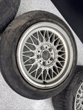 OEM BMW E28 E30 E38 Wheel Rims Tires Set Style 5 Silver 16" ET23 16x8 Square