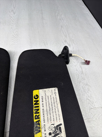 08-13 OEM BMW E92 328 335 M3 Coupe Right Left Pair Sun Visor Black Felt