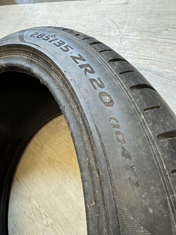 2020 Used 285/35ZR20 Pirelli P Zero PZ4 104Y - 6/32 *Dry Cracks*