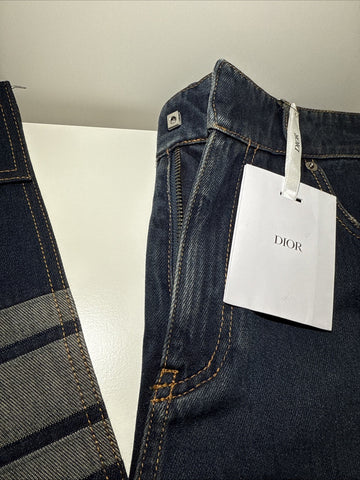 NEW Christian Dior Cotton Denim Flare Pants Blue Size 38