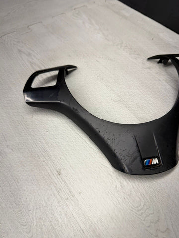 08-13 BMW E90 E92 E93 M3 Lower Steering Wheel Trim Cover Plate Black