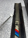 92-98 BMW E36 M3 S52 Sedan Four Door Sills Plates Cover Plastic BLACK OEM *NOTE*