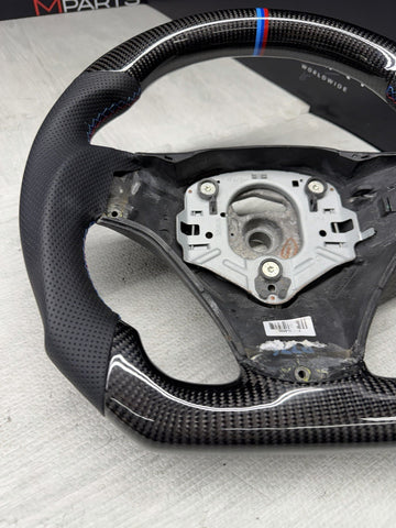 08-13 BMW E90 E92 E93 M3 OHC Carbon fiber Steering Wheel Tri Stitched Manual