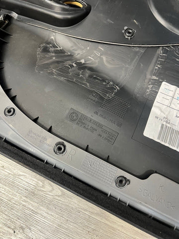 01-06 BMW E46 M3 PASSENGER RIGHT SIDE DOOR PANEL CARD BLACK OEM