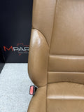 BMW E46 Sedan Wagon Pair Left & Right Front Power Leather Seats Brown M Sport