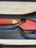 96-02 BMW Z3M Front Door Cards Panels Covers Trims Leather Imola Red