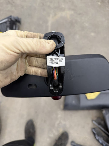 01-06 BMW E46 M3 Rearview Rear View Rectangle Mirror Inner Housing Convertible