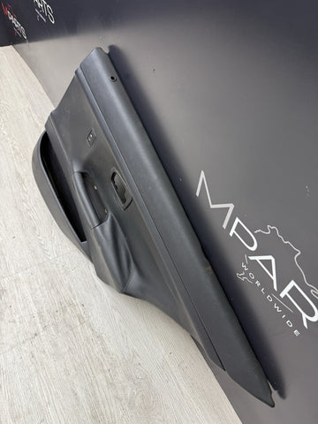 BMW E36 M3 Sedan Right Passenger Rear Black Leather Door Card Panel 51422258036