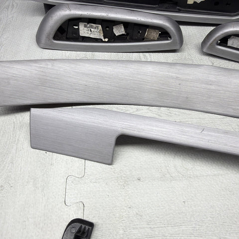 01-06 BMW E46 M3 Convertible Interior Armrests Trim Set Brushed Aluminum *Notes*
