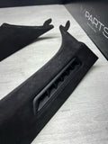 18-24 BMW F92 F93 M8 Front A Pillars Covers Trims Alcantara OEM Pair