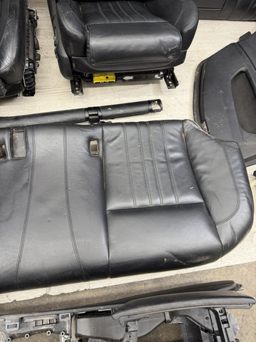 BMW F10 M5 11-16 FRONT HEATED ACTIVE SEATS BLACK MERINO DOOR PANELS BENCH 71k