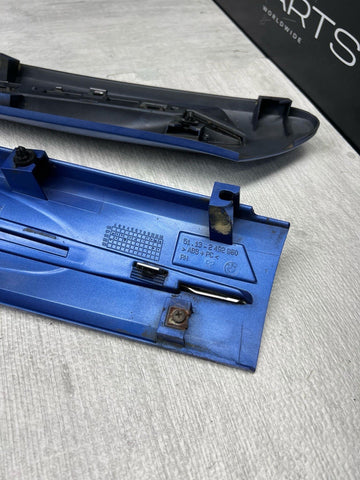 1998-2002 BMW Z3M FRONT FENDER HOOD VENTS GRILLES OEM 51132492960 ESTORIL BLUE