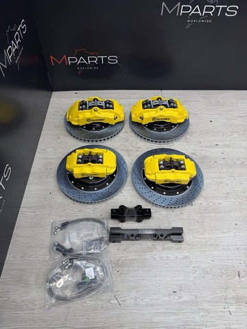NEW 95-99 BMW E36 M3 BREMBO Big Brake Kit Yellow Calipers Rotors Set Plug Play