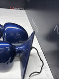 01-06 BMW E46 M3 Side View Door Mirrors Pair Topaz Blue Painted *Notes*