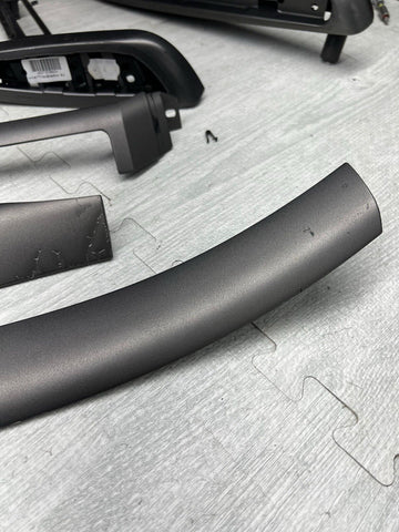 01-06 BMW E46 M3 Convertible Interior Armrests Trim Set Titan Shadow Grey