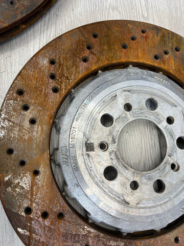 OEM Used 21-24 BMW G80 G82 G83 M3 M4 Rear Brakes Rotors