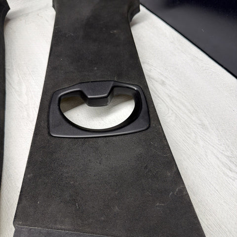 06-10 BMW E60 M5 Left Right Set B-Pillar Trim Panel Cover Alcantara OEM Used