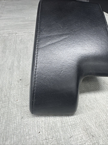 01-06 BMW E46 M3 Center Console Armrest Arm Rest Black Leather