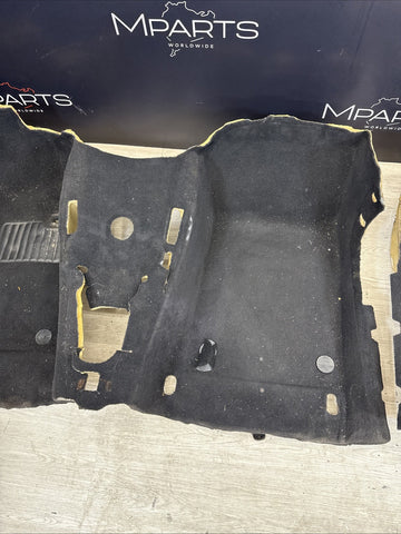 01-06 BMW E46 M3 Coupe Front & Rear Black Floor Carpets Interior OEM