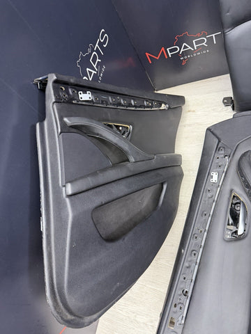 BMW F10 M5 11-16 FRONT HEATED ACTIVE SEATS BLACK MERINO DOOR PANELS BENCH 71k