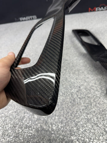 Carbon Seat Button Frame Panels Cover Bezels 21-26 BMW G80 G82 G83 M3 M4