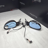 01-06 BMW E46 M3 Side View Door Mirrors Pair Carbon Black  *Notes*