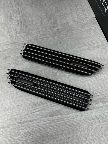 01-06 BMW E46 M3 Left Right Fender Vent Grilles Grills Trims Chrome Genuine OEM