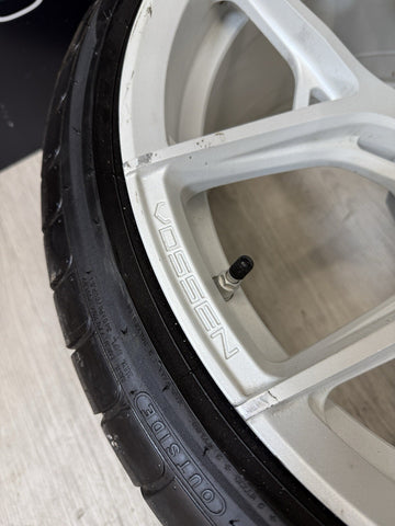 20” White Vossen Hybrid Forged HF-5 BMW G80 G82 G83 M3 M4 (21x10/22x11, 5x112)