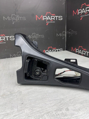 Black Leather Center Console Trim 13-16 BMW F06 M6