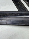 95-99 OEM BMW E36 M3 Sedan Door Sills Plates Covers Black *Missing 1 Front