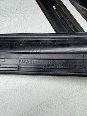 95-99 OEM BMW E36 M3 Sedan Door Sills Plates Covers Black *Missing 1 Front
