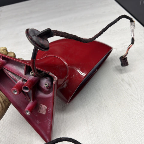 01-06 BMW E46 M3 Side View Door Mirrors Pair Imola Red *Cracked Glass*