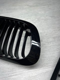 BMW 01-06 E46 M3 Front Kidney Grilles Gloss Black Set