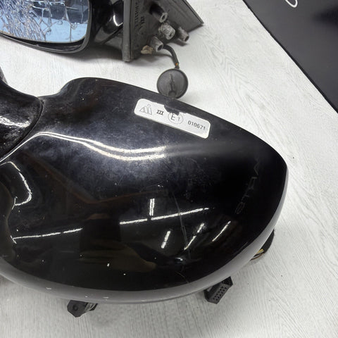 01-06 BMW E46 M3 Side View Door Mirrors Pair Jet Black *Notes*