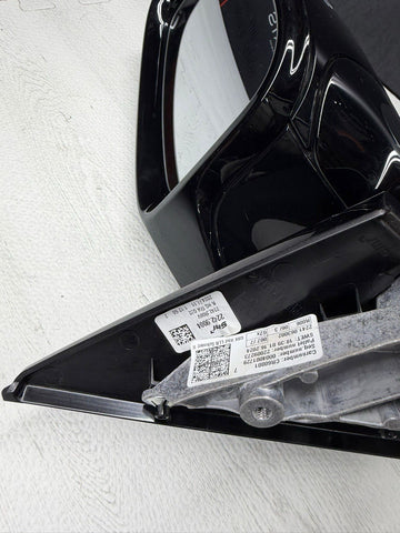 21-26 BMW G80 M3 Sedan Left Side Door Mirror W/ Camera Black Gloss *Broken Base