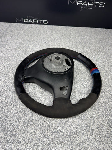 BMW Steering Wheel 01-06 E46 M3 Stock SMG Rewrapped Tri Color Stripe