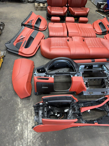 12-17 OEM BMW F10 M5 Complete RED Leather Interior Seats Panels Set