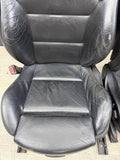 BMW E46 M3 Coupe Front Sport Seats Pair Black Napa Leather 2001-2006 OEM