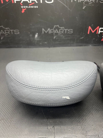 2001-2006 BMW E46 M3 Coupe Front Seat Headrests Grey Leather OEM